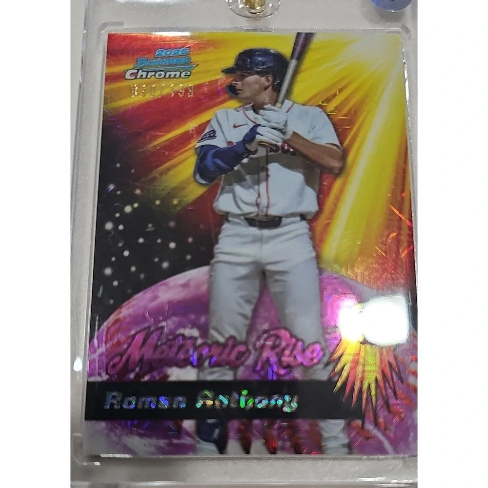 2025 Bowman Chrome - Meteoric Rise Roman Anthony #MR-25 Pink Mojo Refractor /199
